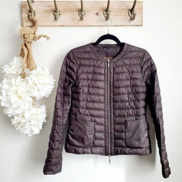 MooRER Verona Women's Puffer Jacket  Dark Brown Size Small  Made in Italy EUC - Picture 3 of 16